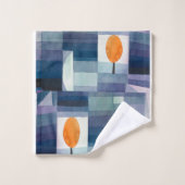 Abstract geometrisch modern hedendaags bad handdoek (Wasdoekje)