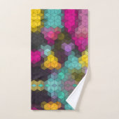 Abstract geometrisch modern hexagon vormt mozaïek bad handdoek (Handdoek)