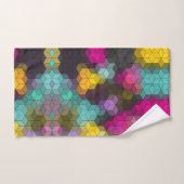 Abstract geometrisch modern hexagon vormt mozaïek bad handdoek (Handdoek)