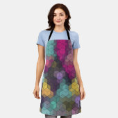 Abstract geometrisch modern hexagon vormt mozaïek schort (Gedragen)