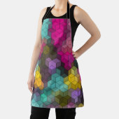 Abstract geometrisch modern hexagon vormt mozaïek schort (Insitu)