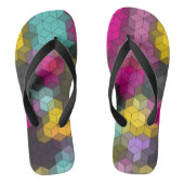 Abstract geometrisch modern hexagon vormt mozaïek teenslippers (Voetbed)