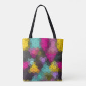 Abstract geometrisch modern hexagon vormt mozaïek tote bag (Achterkant)