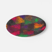 Abstract geometrisch modern hexagon vormt mozaïekm papieren bordje (Gekanteld)