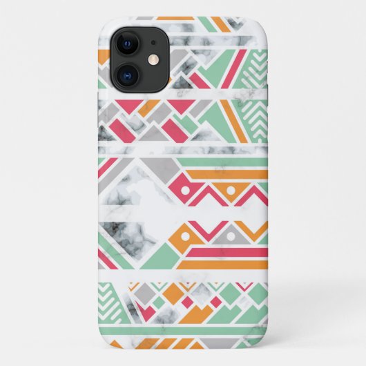 Abstract geometrisch modern marmer meisjesachtig c Case-Mate iPhone case (Achterkant)