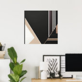 Abstract Geometrisch Modern Minimalistisch Poster (Thuiskantoor)