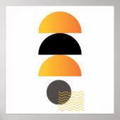 Abstract Geometrisch Modern Minimalistisch zwart g Poster (Voorkant)