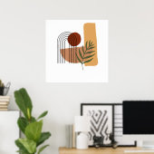 Abstract geometrisch modern pastel poster (Thuiskantoor)