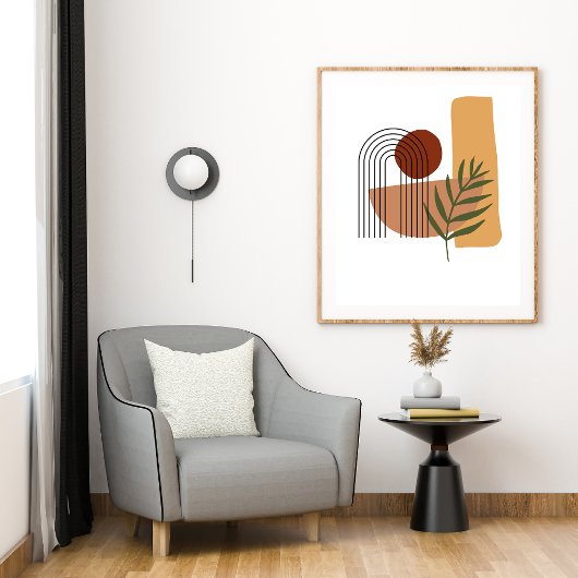 Abstract geometrisch modern pastel poster