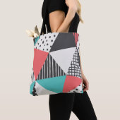 Abstract geometrisch: modern patroonontwerp. tote bag (Dichtbij)