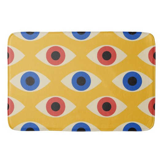 Abstract Geometrisch Modern Vet Oog Patroon Badmat (Voorkant)