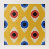 Abstract Geometrisch Modern Vet Oog Patroon Legpuzzel (Horizontaal)