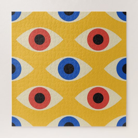 Abstract Geometrisch Modern Vet Oog Patroon Legpuzzel (Verticaal)