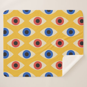 Abstract Geometrisch Modern Vet Oog Patroon Sherpa Deken