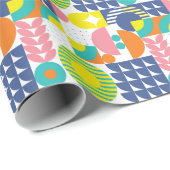 Abstract geometrisch, moderne vintage vormen. cadeaupapier (Rol Hoek)