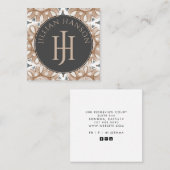 Abstract Geometrisch Monogrammed Logo Visitekaartj Vierkante Visitekaartje (Voorkant / Achterkant)