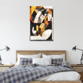 Abstract geometrisch mozaïek canvas afdruk (Insitu (Slaapkamer))
