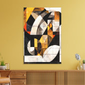 Abstract geometrisch mozaïek canvas afdruk (Insitu (Woonkamer))
