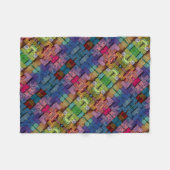 Abstract Geometrisch Mozaïek Dekbed Fleece Deken (Voorkant (Horizontaal))