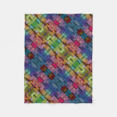 Abstract Geometrisch Mozaïek Dekbed Fleece Deken (Voorkant)