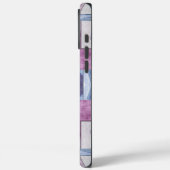 Abstract geometrisch mozaïek Paars, Blauw en Grijs Case-Mate iPhone Case (Achterkant / Links)
