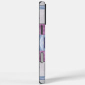 Abstract geometrisch mozaïek Paars, Blauw en Grijs Case-Mate iPhone Case (Achterkant / Rechts)