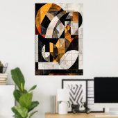 Abstract geometrisch mozaïek poster (Thuiskantoor)