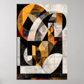 Abstract geometrisch mozaïek poster (Voorkant)