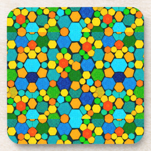 Abstract Geometrisch Mozaïekpatroon Bier Onderzetter