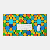 Abstract geometrisch mozaïekpatroon bureaumat (Keyboard & Muis)