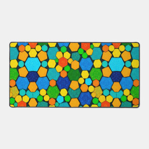 Abstract geometrisch mozaïekpatroon bureaumat
