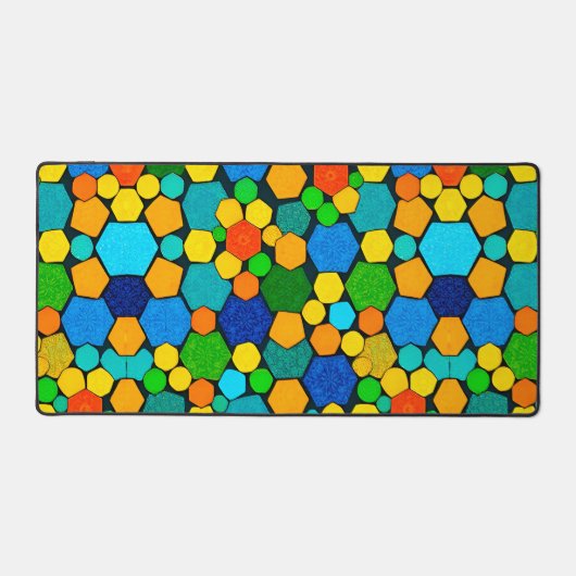 Abstract geometrisch mozaïekpatroon bureaumat (Voorkant)
