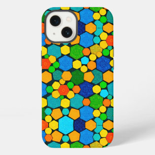 Abstract geometrisch mozaïekpatroon iPhone 13 hoesje