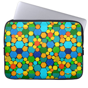 Abstract Geometrisch Mozaïekpatroon Laptop Sleeve