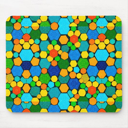 Abstract Geometrisch Mozaïekpatroon Muismat (Voorkant)