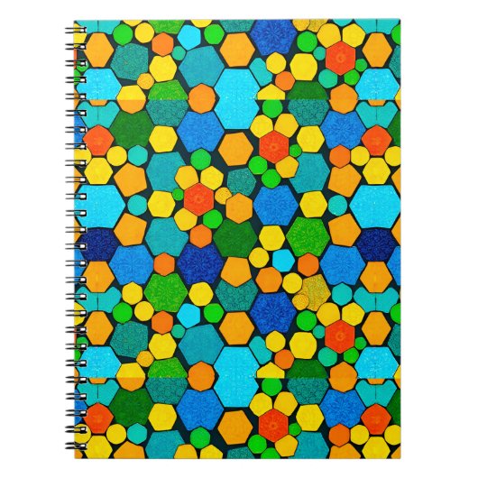 Abstract Geometrisch Mozaïekpatroon Notitieboek (Voorkant)