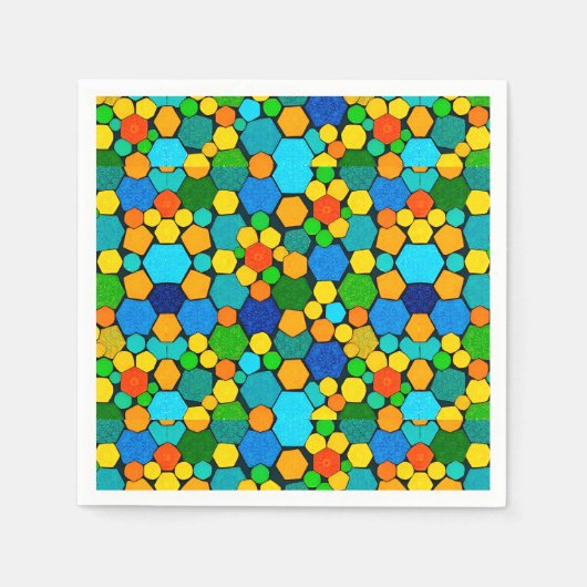 Abstract Geometrisch Mozaïekpatroon Servet (Voorkant)