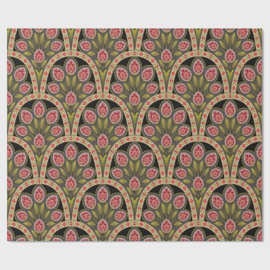 abstract Geometrisch mughal motif bloempatternart; Cadeaupapier (Vlak)