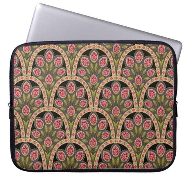 abstract Geometrisch mughal motif bloempatternart; Laptop Sleeve (Voorkant)
