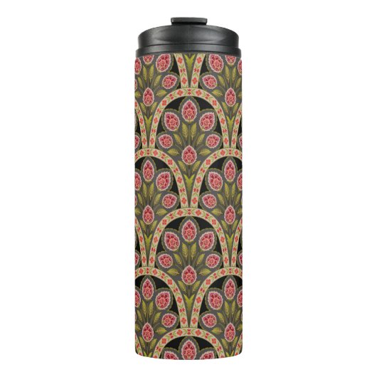 abstract Geometrisch mughal motif bloempatternart; Thermosbeker (Voorkant)
