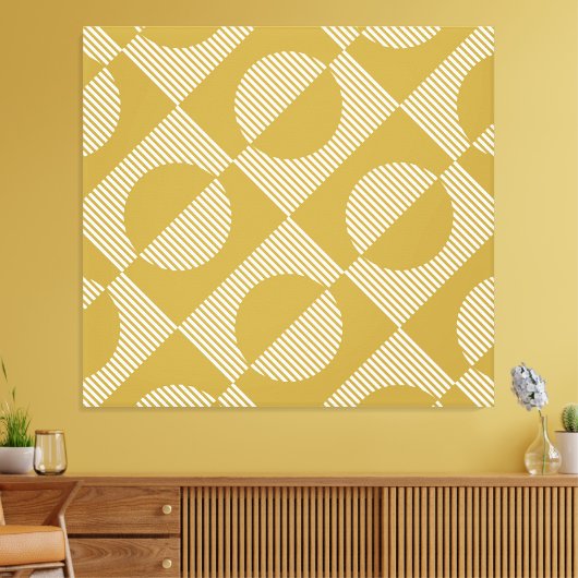 Abstract geometrisch naadloos canvas afdruk (Insitu (Woonkamer))