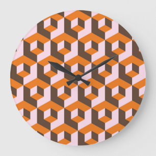 Abstract geometrisch naadloos ontwerp. grote klok