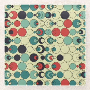 Abstract geometrisch naadloos patroonontwerp. glazen onderzetter