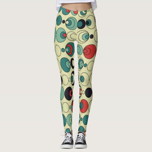 Abstract geometrisch naadloos patroonontwerp. leggings (Voorkant)