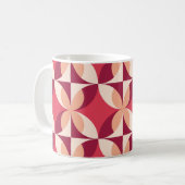 Abstract geometrisch: naadloos textielontwerp koffiemok (Voorkant links)