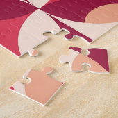 Abstract geometrisch: naadloos textielontwerp legpuzzel (Zijkant)