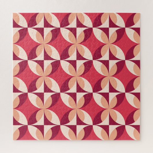 Abstract geometrisch: naadloos textielontwerp legpuzzel (Verticaal)