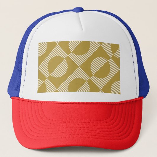 Abstract  geometrisch naadloos trucker pet (Voorkant)