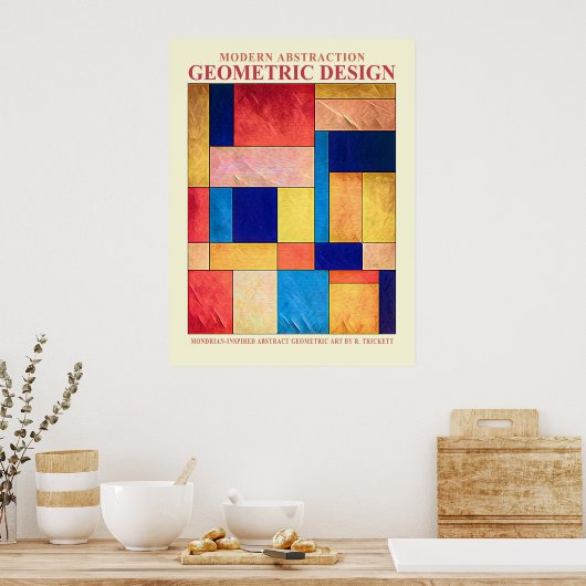 Abstract geometrisch Nr. 2 Poster (Keuken)
