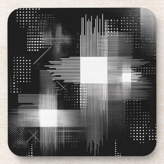 Abstract geometrisch ontwerp bier onderzetter (Voorkant)